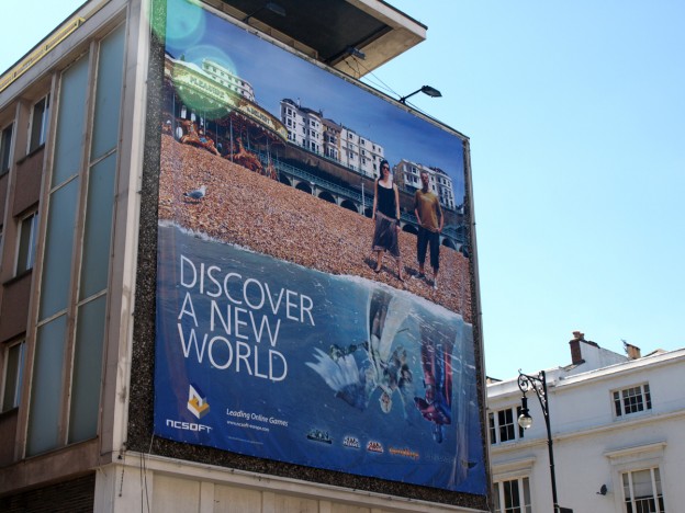 NCsoft advertisement at the Develop conference Brighton